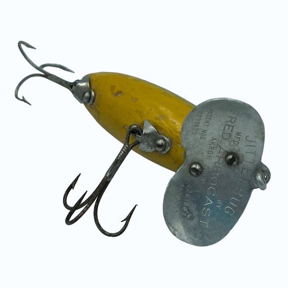 Fred Arbogast Jitterbug Vintage Lure Frog Pattern Topwater Fishing Lure - Picture 4 of 6